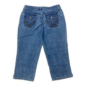 BILL BLASS Denim Capri Jeans Women's 8 Straight Leg Cotton EUC